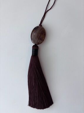 chocolate Tassel Statement Necklace